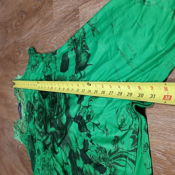 (M) Xception Rose Print Lace Vacation Evening Beach Cool Casual Assymetrical - Picture 9 of 12